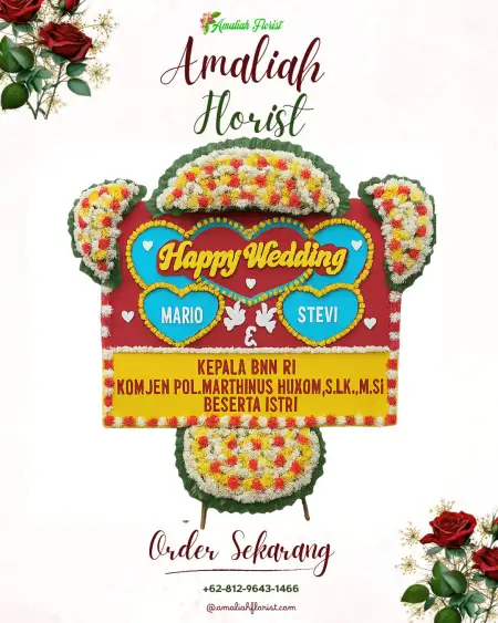 Papan Bunga Pernikahan Sukahaji